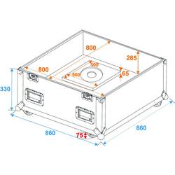 Roadinger Flightcase Spiegelkugel 75cm 31000432 case (kufr) (d x š x v) 872 x 872 x 1057 mm