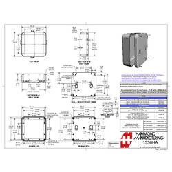 Hammond Electronics 1556HAWH univerzální pouzdro 200 x 200 x 70 plast ABS zpomalující hoření bílá 1 ks
