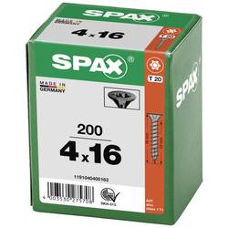 SPAX 1191040400163 šroub do dřeva 4 mm 16 mm T-STAR plus ocel Černý BLAX 200 ks