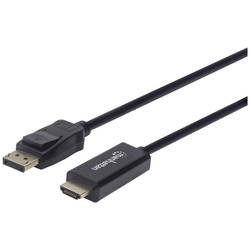 Manhattan DisplayPort / HDMI kabelový adaptér Konektor DisplayPort, Zástrčka HDMI-A 1.80 m černá 153201 Kabel DisplayPort