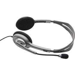 Logitech H110 Headset otevřená (On Ear) kabelová stereo šedá Redukce šumu mikrofonu Počítače