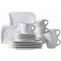 Verso Kávový servis 21.5 cm Porcelán vhodné do myčky bílá 576000 18dílná