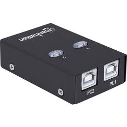 Manhattan Manhattan USB-A Automatic Sharing Switch, 2x USB-B Ports, 480 Mbps (USB 2.0) 2 porty USB 2.0 přepínač černá