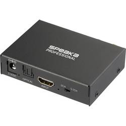 SpeaKa Professional SP-HDS-300 2 porty HDMI rozbočovač UHD, se zabudovaným převodníkem, s audio porty 3480 x 2160 Pixel černá