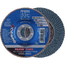 PFERD TOOLS 67789116 PFC 115 Z 120 SG POWER STEELOX vějířovitý brusný kotouč Průměr 115 mm Ø otvoru 22.23 mm Zrnitost 120 nerezová ocel, ocel 10 ks