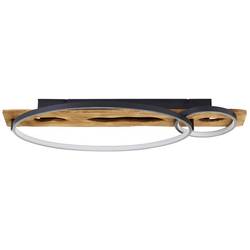 Brilliant G99292/76 Pirus LED stropní svítidlo LED pevně vestavěné LED 26 W dřevo, černá