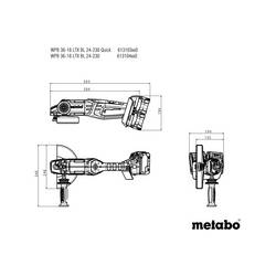 Metabo WPB 36-18 LTX BL 24-230 Quick 613103840 Akumulátorová úhlová bruska 230 mm, bezkartáčové, kufřík, bez akumulátoru, bez nabíječky, 18 V