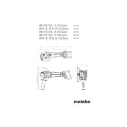 Metabo WVB 18 LTX BL 15-125 Quick 601731850 Akumulátorová úhlová bruska 125 mm, bezkartáčové, bez akumulátoru, bez nabíječky, 18 V