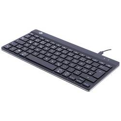 R-GO Tools Compact Break kabelový klávesnice německá, QWERTZ černá ergonomická