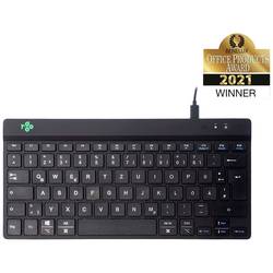 R-GO Tools Compact Break kabelový klávesnice německá, QWERTZ černá ergonomická