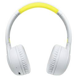 LogiLink BT0073BL sluchátka otevřená (On Ear) Bluetooth®, kabelová světle modrá, žlutá složitelná, omezení hlasitosti