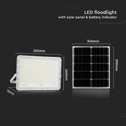 V-TAC VT-240W-W LED reflektor, solární modul 30 W, neutrální bílá, bílá, 7848