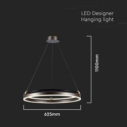 V-TAC VT-7579 23097 LED závěsný lustr LED Energetická třída (EEK2021): E (A - G) 30 W bílá