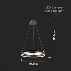 V-TAC VT-7580 23098 LED závěsný lustr LED Energetická třída (EEK2021): E (A - G) 20 W bílá