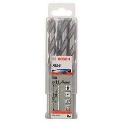Bosch Accessories 2608585533 HSS kovový spirálový vrták 11.4 mm Celková délka 142 mm broušený DIN 338 válcová stopka 5 ks