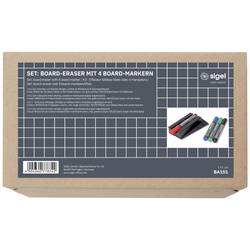 Sigel sada příslušenství pro bílou popisovací tabuli (š x v) 130 mm x 60 mm černá BA151