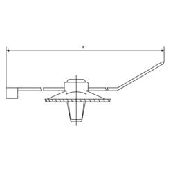 HellermannTyton 156-00446, T50RFT62X122-HR, stahovací pásky, 4.60 mm, 200 mm, černá, s rozpěrnou kotvou a talířem, 1 ks