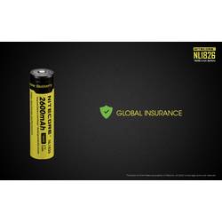 NiteCore NL1826 speciální akumulátor 18650 Li-Ion 3.7 V 2600 mAh 1 ks