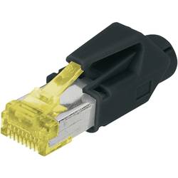 Digitus A-MO6A 8/8 HRS Modulární konektor RJ45 CAT 6a, stíněný, včetně objímky odolné proti zlomení A-MO6A 8/8 HRS zástrčka, rovná Počet pólů 8P8C žlutá 1 ks