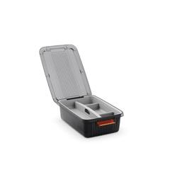 KIS 237491 Úložný box, K Latch, stohovatelné, (š x v x h) 590 x 450 x 390 mm, kouřová šedá, průsvitná, 1 ks