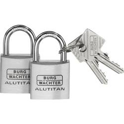 Burg Wächter 36151 visací zámek na klíč, 30.00 mm, sada 2 ks, hliník