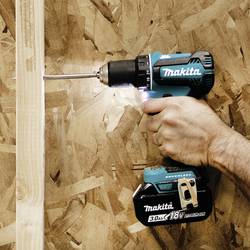 Makita DDF485RTJ aku vrtací šroubovák, 18 V, 5.0 Ah vč. 2x aku, vč. nabíječky, kufřík, DDF485RTJ