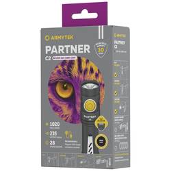 ArmyTek Partner C2 Magnet USB Warm F07802W LED kapesní svítilna s klipem na opasek, s brašnou napájeno akumulátorem 1020 lm 118 g