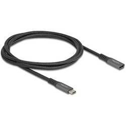 Delock Kabel USB-C USB 3.2 Gen2 USB-C ® zástrčka, USB-C ® zástrčka 1.00 m černá kulatý 80022