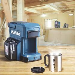 Makita DCM501Z kávovar na staveniště modrá připraví šálků najednou=4 kompatibilní s E.S.E. Pad