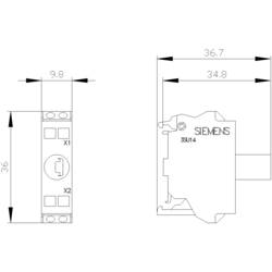 Siemens 3SU1401-2BB20-3AA0 LED modul červená 24 V DC/AC 5 ks