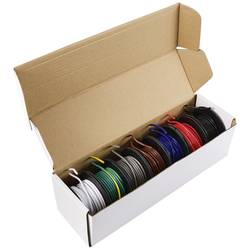 TRU COMPONENTS TC-12112364 lanko/ licna, 0.75 mm², černá, bílá, červená, modrá, hnědá, šedá, žlutozelená, 1 sada