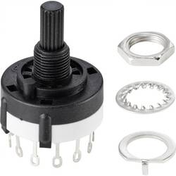 TRU COMPONENTS TC-9415592 SR26A4-1X12-18F20 otočný spínač 250 V 150 mA Počet pozic přepínače 12 12 x 30 ° 1 ks Piece