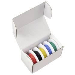 TRU COMPONENTS TC-14085044 Silikonová licna, 0.055 mm², červená, černá, žlutá, modrá, zelená, 1 sada
