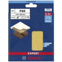 Bosch Accessories EXPERT C470 2608900891 brusný papír s otvory Zrnitost 60 (d x š) 115 mm x 107 mm 10 ks