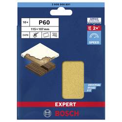 Bosch Accessories EXPERT C470 2608900891 brusný papír s otvory Zrnitost 60 (d x š) 115 mm x 107 mm 10 ks