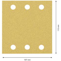 Bosch Accessories EXPERT C470 2608900891 brusný papír s otvory Zrnitost 60 (d x š) 115 mm x 107 mm 10 ks