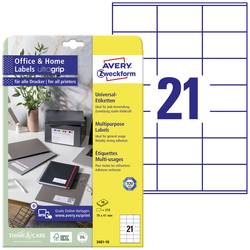 Avery-Zweckform 3481-10 univerzální etikety 70 x 41 mm papír bílá 210 ks trvalé barevná laserová tiskárna, laserová tiskárna