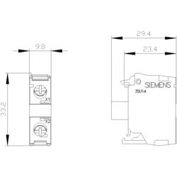 Siemens 3SU1401-1BB00-1AA0 LED modul jantar 24 V DC/AC 5 ks