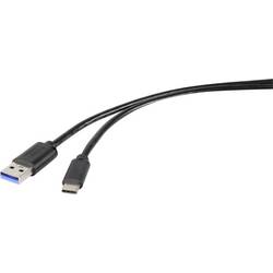 Renkforce USB kabel USB 3.2 Gen1 USB-A zástrčka, USB-C ® zástrčka 3.00 m černá RF-4535908