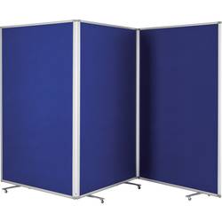 magnetoplan prezentační stěna large (š x v) 3610 mm x 1800 mm plsť královská modrá oboustranně použitelné, nástěnka, skládací, včetně koleček 1112003