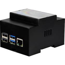 Joy-it držák DIN-Rail Vhodné pro (vývojové sady): Raspberry Pi® 4 včetně montáže na lištu černá