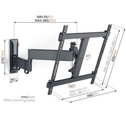 Vogels TVM 3445 TV držák na zeď 81,3 cm (32) - 165,1 cm (65) nakláněcí, naklápěcí
