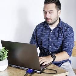 LogiLink USB-C® dokovací stanice UA0373 Vhodné pro značky (dokovací stanice pro notebook): univerzální napájení USB-C®, integrovaná čtečka karet