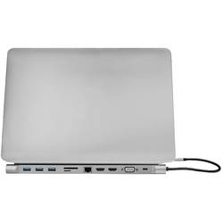 LogiLink USB-C® dokovací stanice UA0373 Vhodné pro značky (dokovací stanice pro notebook): univerzální napájení USB-C®, integrovaná čtečka karet