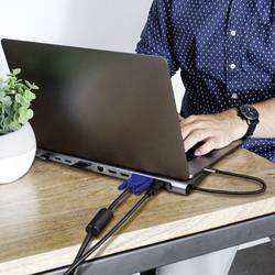 LogiLink USB-C® dokovací stanice UA0373 Vhodné pro značky (dokovací stanice pro notebook): univerzální napájení USB-C®, integrovaná čtečka karet