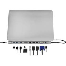 LogiLink USB-C® dokovací stanice UA0373 Vhodné pro značky (dokovací stanice pro notebook): univerzální napájení USB-C®, integrovaná čtečka karet