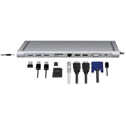 LogiLink USB-C® dokovací stanice UA0373 Vhodné pro značky (dokovací stanice pro notebook): univerzální napájení USB-C®, integrovaná čtečka karet