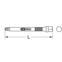 KS Tools 911.1423 9111423 prodlužovací nástavec pro nástrčné klíče Pohon (šroubovák) 1/4 (6,3 mm) 50 mm 1 ks