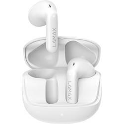 Lamax Tones1 Headset do uší (In Ear) Bluetooth® stereo bílá Indikátor nabití, Nabíjecí pouzdro, regulace hlasitosti, odolné vůči potu, dotykové ovládání,