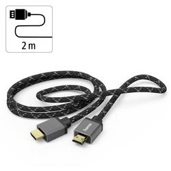 Hama HDMI kabel Zástrčka HDMI-A, Zástrčka HDMI-A 2.00 m šedá, černá 00200504 8K UHD HDMI kabel